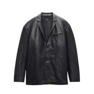 Shift Leather Blazer